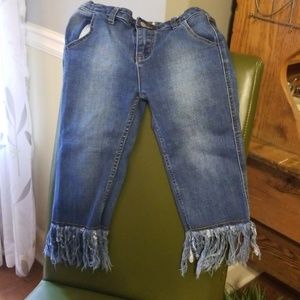 Girls cropped jeans